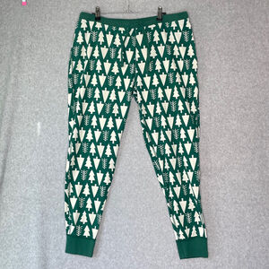 Hanna Andersson Green Christmas Tree Pajama Bottoms XL